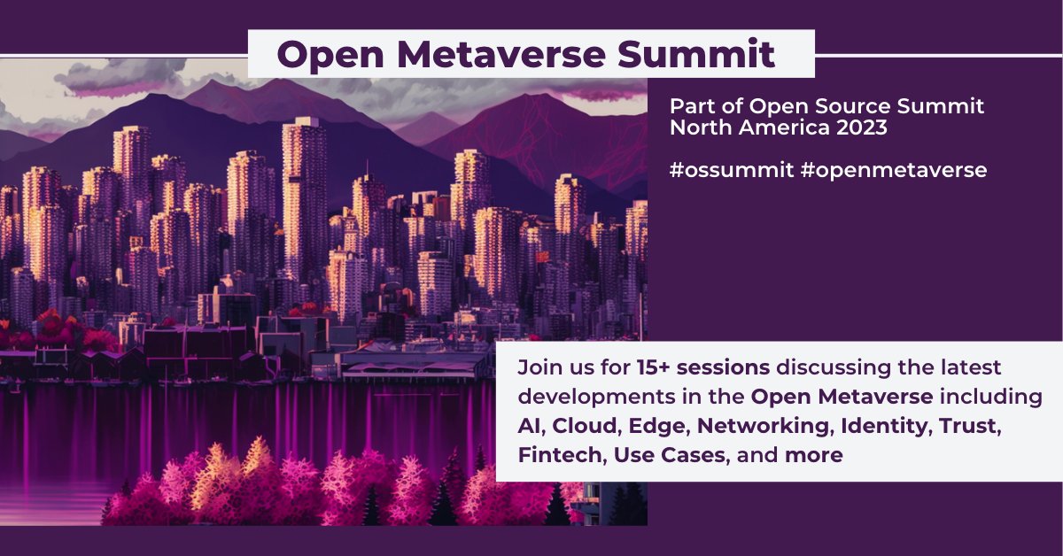 TheOpenMV's tweet image. We&apos;re looking forward to connecting with the #OpenMetaverse community in Vancouver to discuss the latest trends and developments, including #AI, #authentication, #identity, #cloud, #edge, #networking, #fintech and more!

hubs.la/Q01MMMTW0

#ossummit
