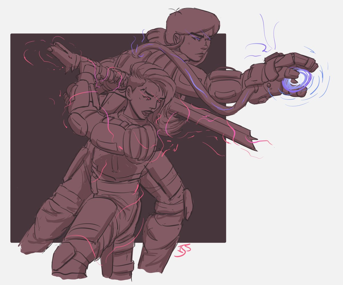 Izzymandias1's tweet image. &quot;Together.&quot;

Some day the goobers will be badass

Some day.

#Frameshift #OC