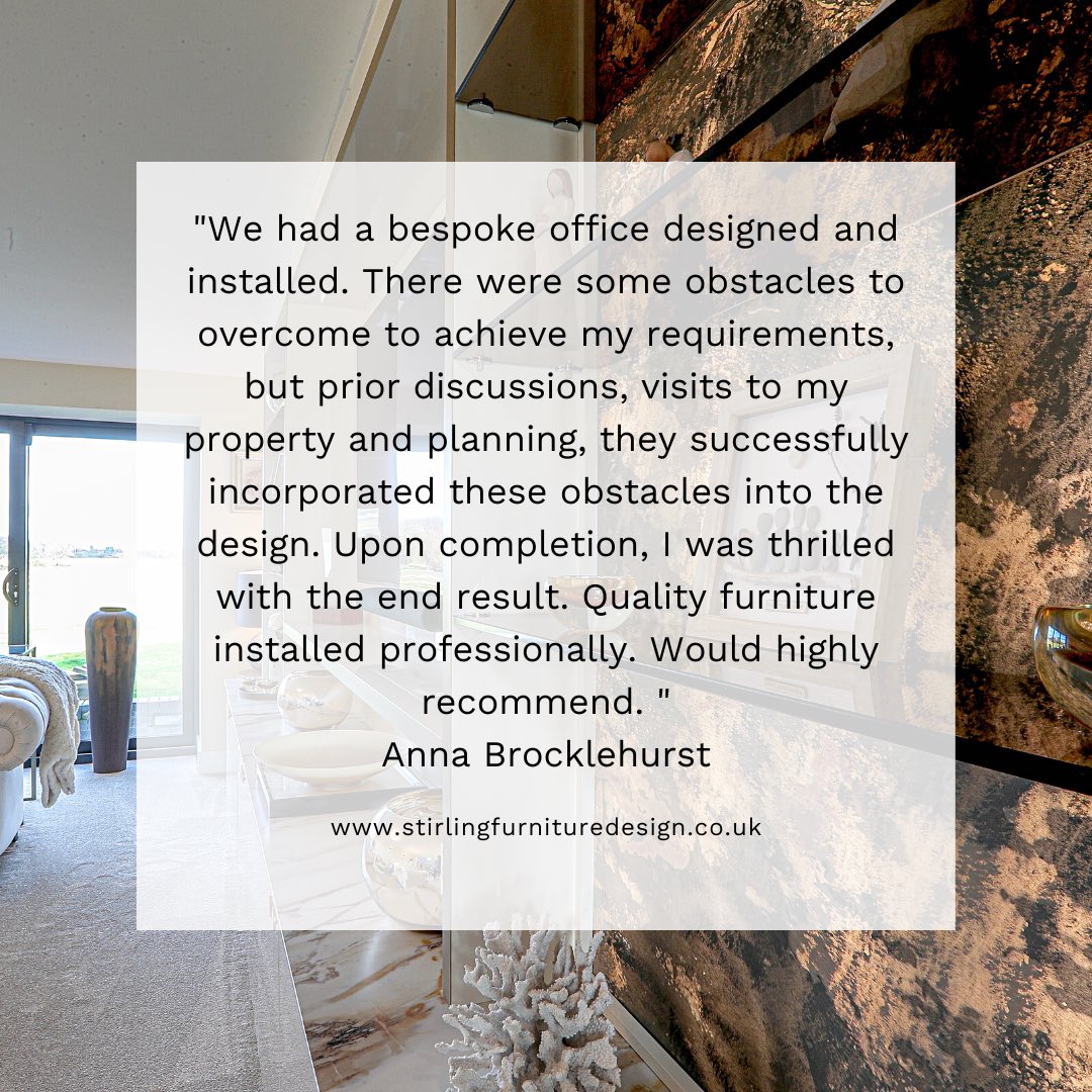Another great review for the Team 😊 #testimonial #furnituredesign #manufacturing #manufacturer #bolton #interiordesign #wfh