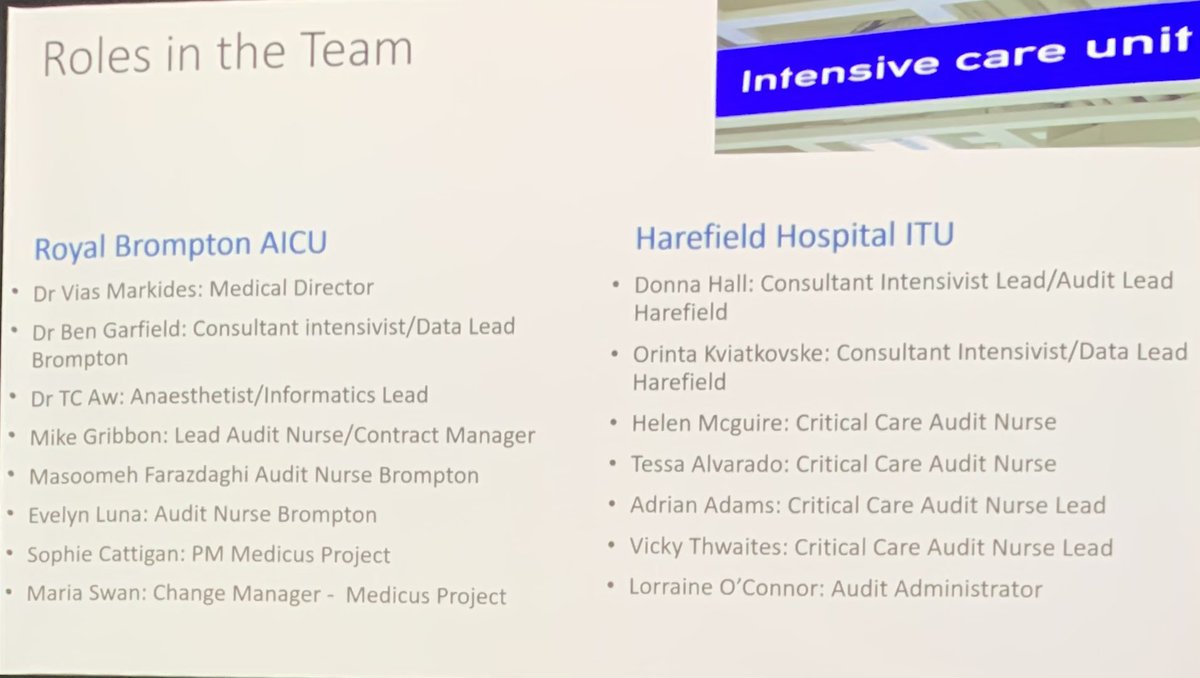 Adrianadams101's tweet photo. @itunursecollins @RBandH #CMPAM23 @ITUHarefield ICNARC V4 example of good practice our own Mike G on the stage https://t.co/yzJ9hkxyxa