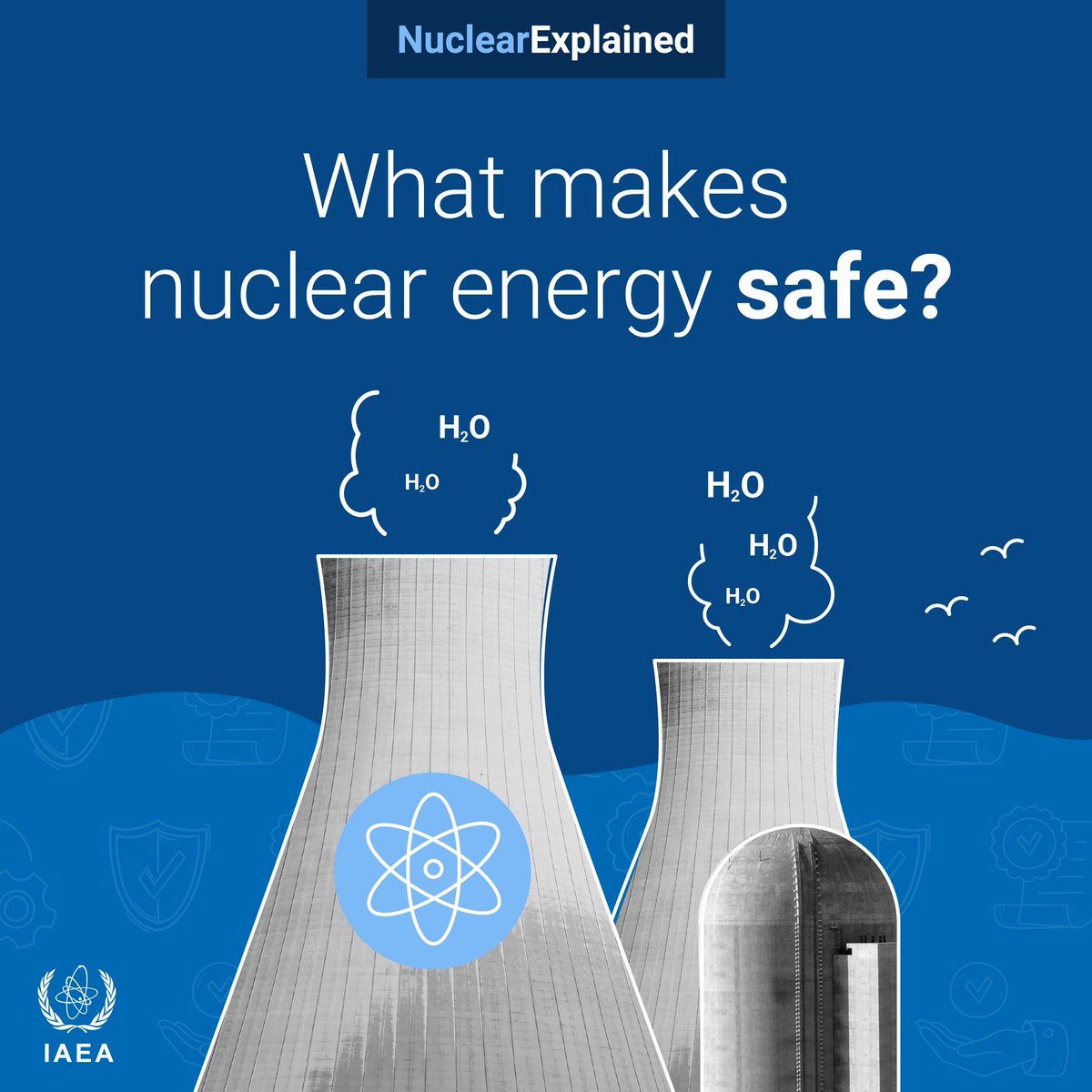 🤔 What makes nuclear energy safe?

Let us explain: bit.ly/3Q6Ze1t 

#Atoms4Energy #PoweredByNuclear #NuclearEnergy #Goal7 #NuclearExplained