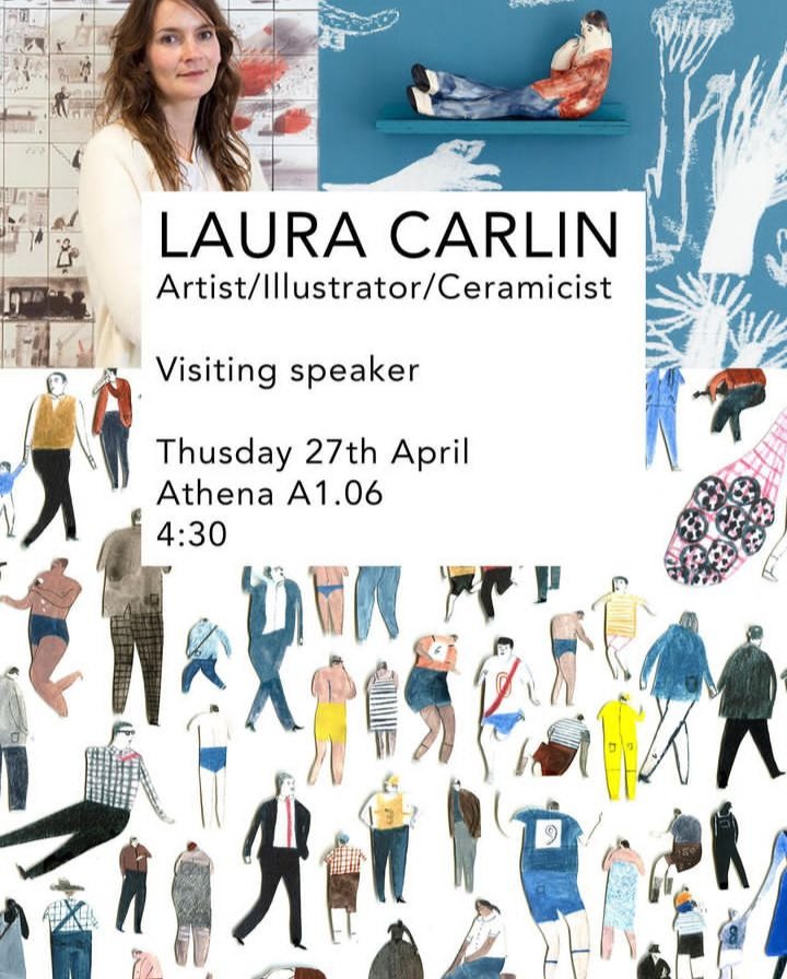 ComicsTeesside's tweet photo. Celebrated #illustrator/#ceramist #LauraCarlin will be a guest speaker tomorrow for our fellow @TeessideUni BA Illustration course.
🍉
When: Thur 27 April 4:30pm
Where: Athena, Room A1.06
🍉
Join our BA/MA #Comics &amp; #GraphicNovels course by visiting https://t.co/c0TPuiLAp4 https://t.co/kejooKOecw