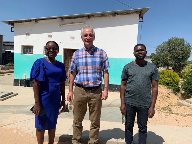 Our trustee Andrew Yeoward is visiting #Zambia and giving great feedback on projects we've supported. He met Mr Innocent from Chibolya School where we funded a fish farm that feeds 600 vulnerable children, and also new desks at Twavwane School - thanks to <a href="/ZambiaUk/">Zambia Orphans Aid</a>
