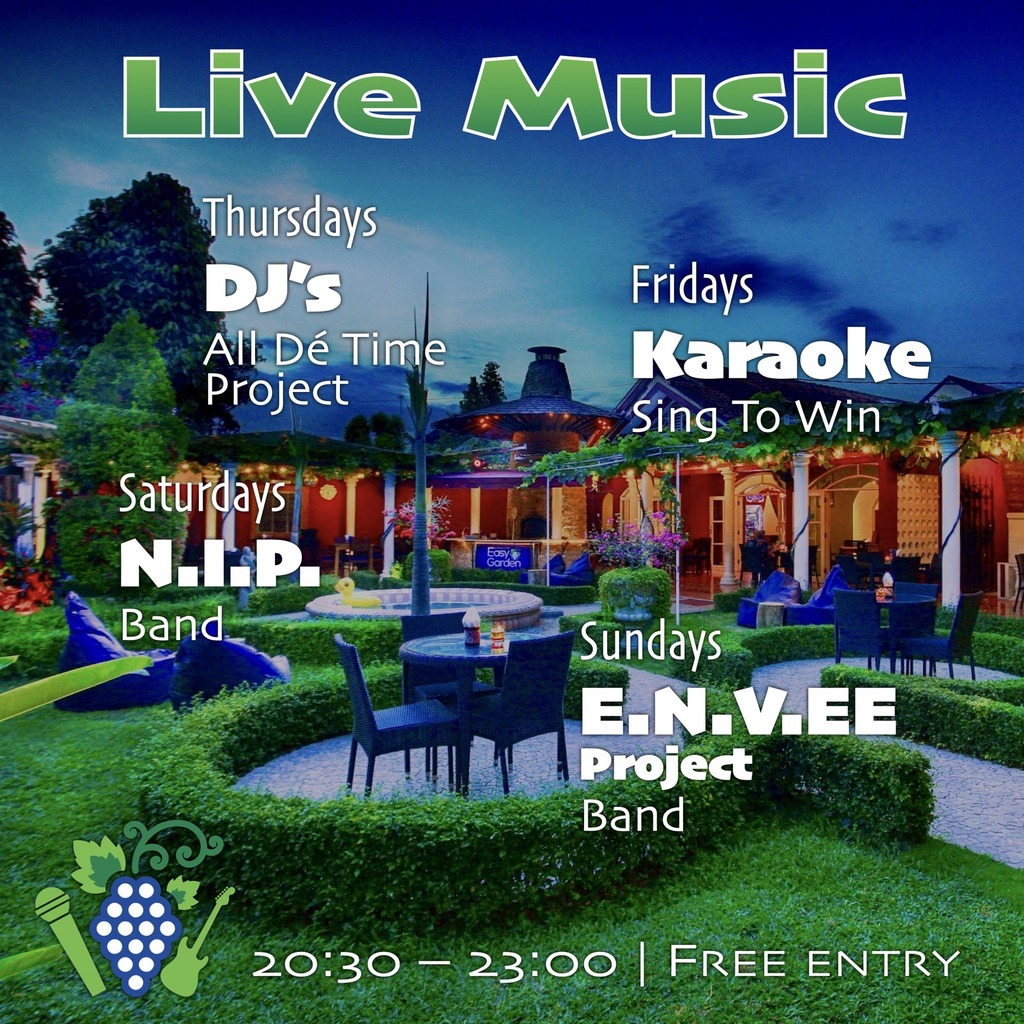 EasyGardenResto's tweet photo. Easy Garden is also a music garden!

Jadwal live Musik :
KAMIS
🎧 DJ Night
In collaboration with @alldetime.project

JUMAT
🎤 Karaoke - Sing To Win
All Participants get discount vouchers sponsored by @saarahdayspa
Easy Garden is also a music garden!

S… https://t.co/31Hvi7KBin https://t.co/qopZmlsdAo