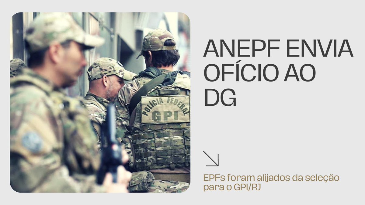 ANEPF_BR's tweet photo. ANEPF encaminha ofício ao DG da Polícia Federal requerendo retificação de edital de seleção para o GPI/RJ.

Os Escrivães de Polícia Federal teriam sido sumariamente alijados da seletiva, que contemplaria apenas um único cargo.

Leia mais aqui: https://t.co/4XlhuKqgeK https://t.co/vrEYr2hXQS