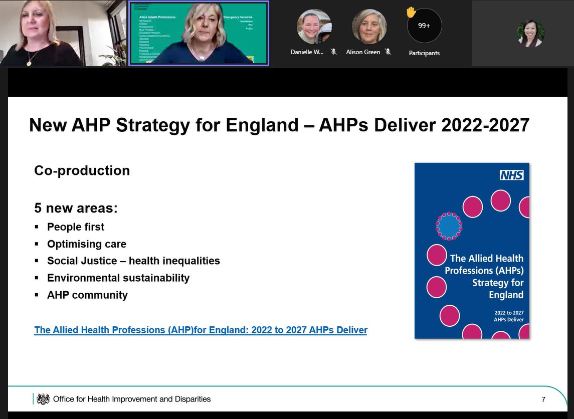 TheVenusMadden's tweet photo. Firstly, @HindleLinda discusses how #SocialPrescribers are related to all of our work:

#AHPsDeliver
#PeopleFirst
#SustainableInterventions https://t.co/SBOYkKZIkp
