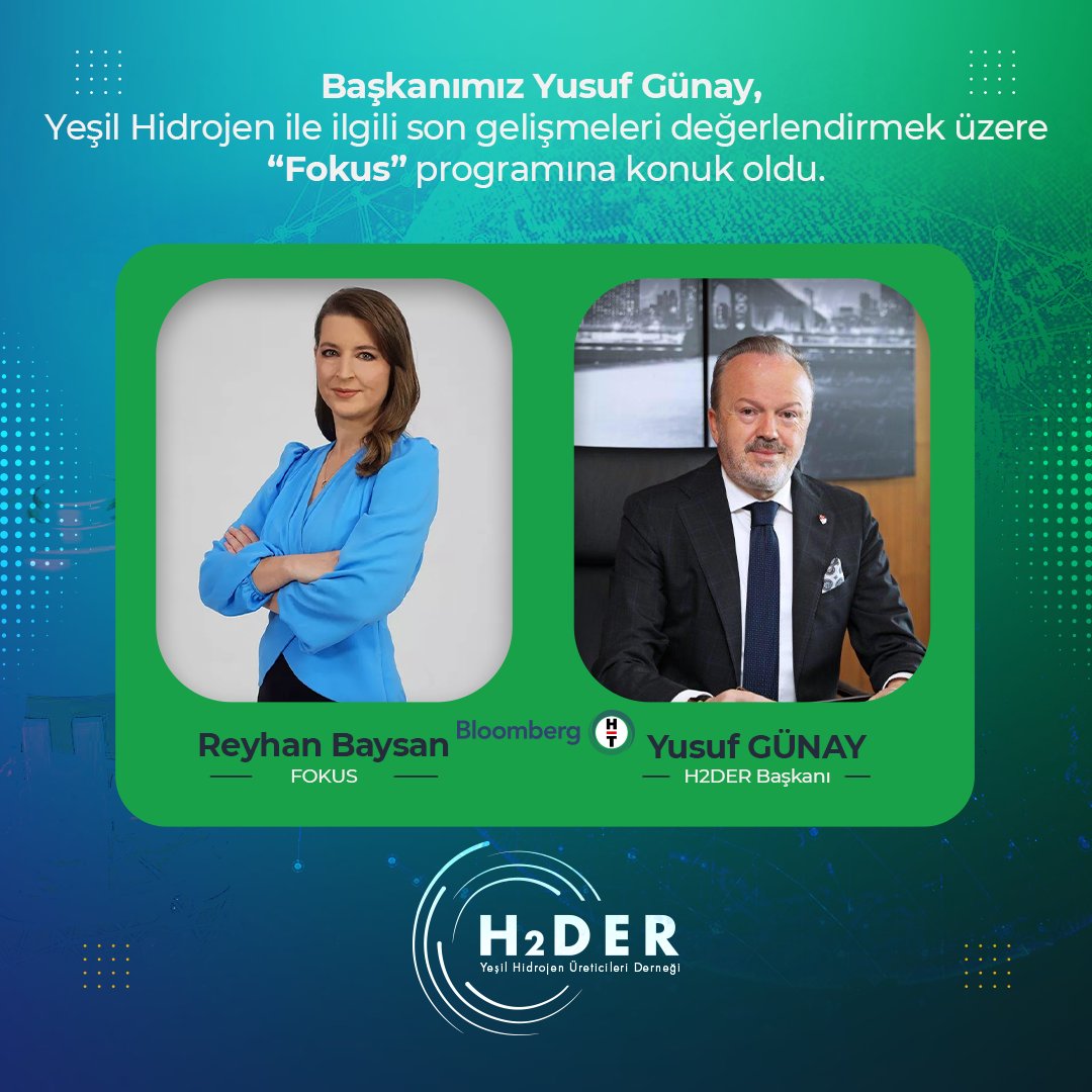 “Hidrojenden sorumlu bir otorite kurulması gerekli!”

BloombergHT'de yayınlanan Fokus programına konuk olan H2DER Başkanı Yusuf GÜNAY, "Türkiye'nin Yeşil Hidrojen Potansiyeli" hakkında değerli açıklamalarda bulundu.

Yayını izlemek için: bit.ly/3VnufT3