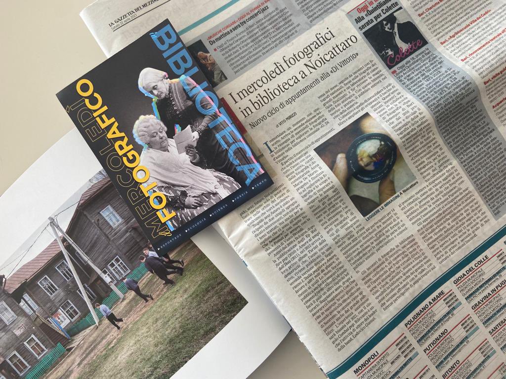Oggi in edicola sulla Gazzetta del Mezzogiorno si parla di #fotografia con il Mercoledì Fotografico in Biblioteca