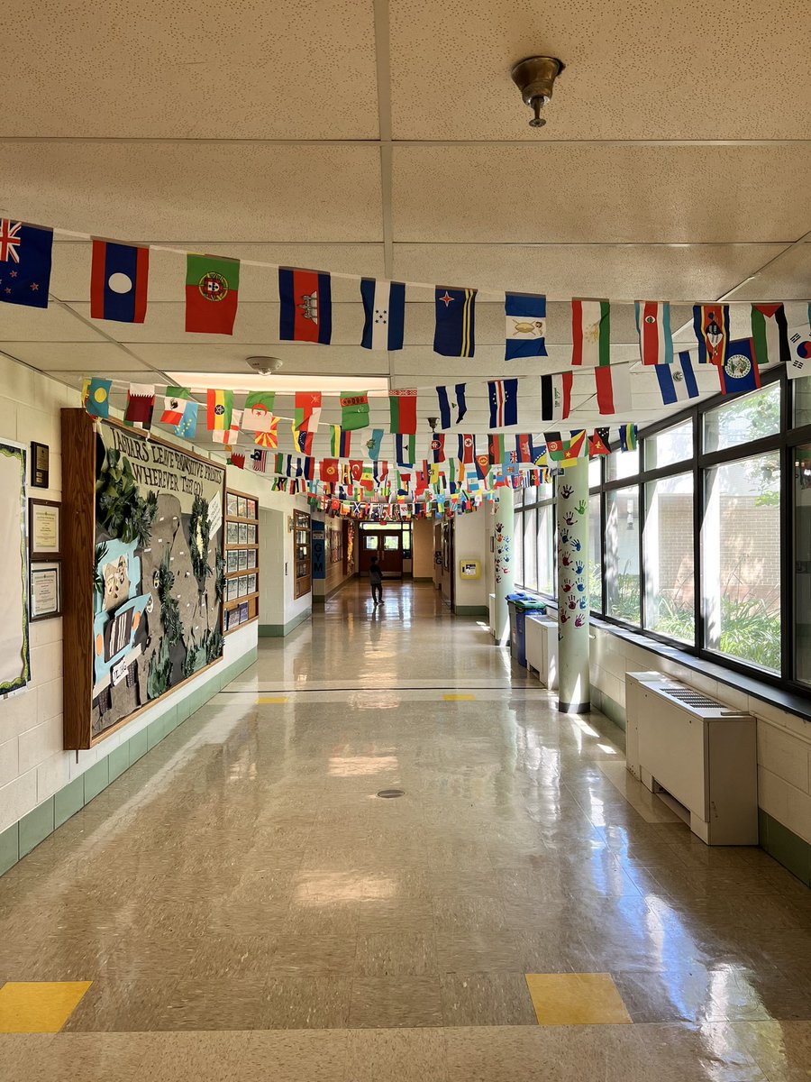 JoneLaneAP's tweet photo. Always welcoming families with rich backgrounds!  Our flags add a special welcoming when entering our school!  Thank you to the best PTA on the county!!!! https://t.co/kEZnRXhBDa