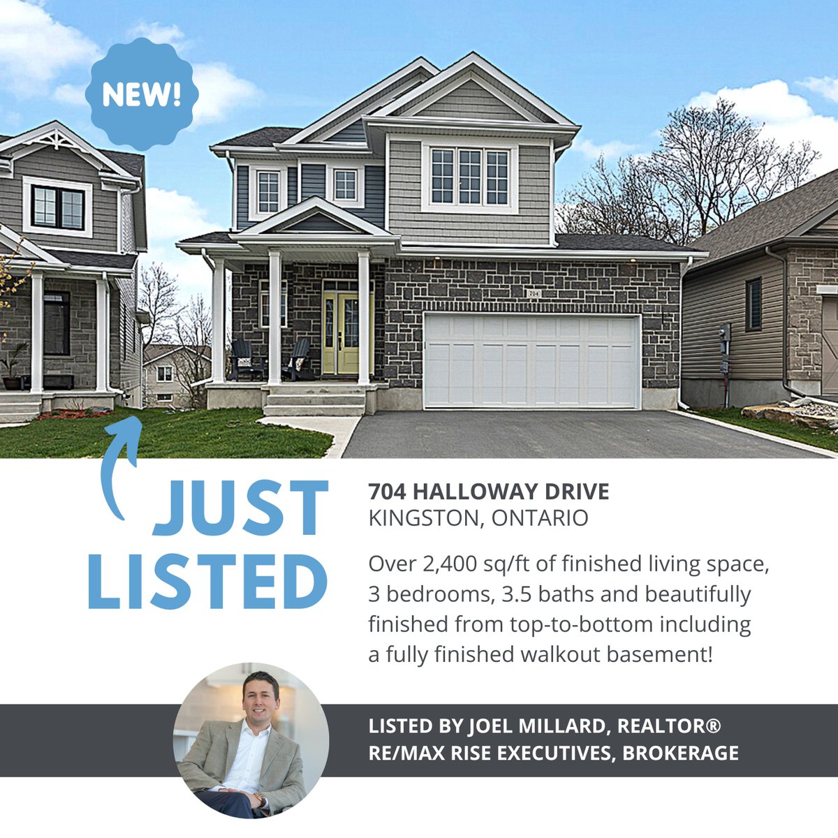 jmillard01's tweet photo. New listing alert! Under 5 years old, quality built by CaraCo on a quiet street in Riverview.

❗704 Halloway Drive
🏡 Over 2,400 Sq/ft Finished
🛏 3 Bedroom
🛁 3.5 Bathroom
🚗 2 Car Parking

Finished top-to-bottom with walkout basement!

#ygk #newlisting #realestate #remax https://t.co/JlW6aGTriE
