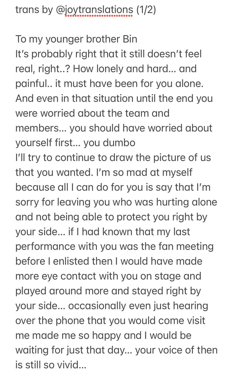 joytranslations's tweet photo. myungjun’s letter to bin 💌 https://t.co/BBKGR9anRU