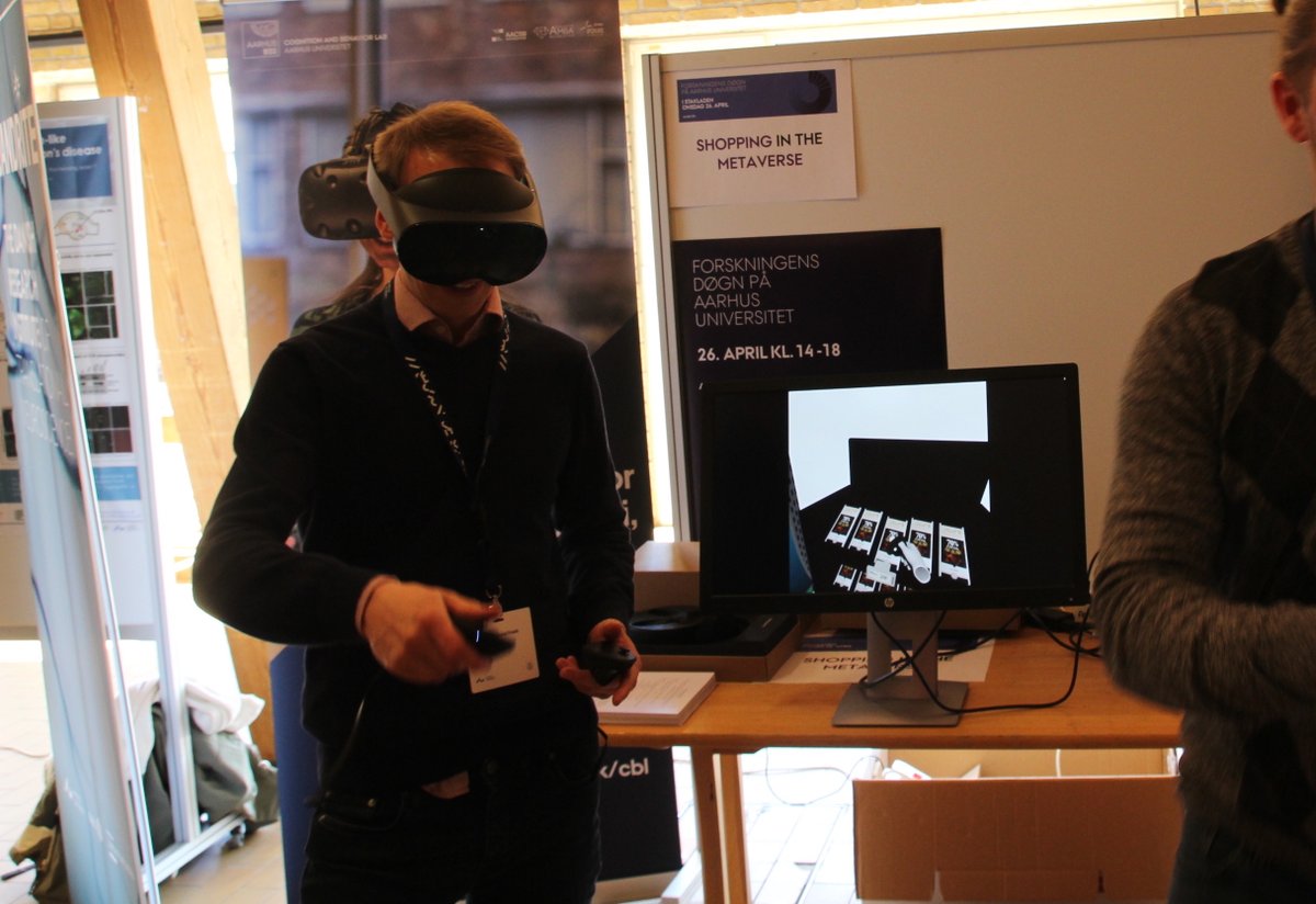 Cognition and Behavior Lab (@cobelab) on Twitter photo Right now at #ForskningensDøgn at Stakladen, you can learn about two recent virtual reality experiments conducted here at COBE. You can try out the buzzwire game developed by BTECH’s xR² Lab, and you can experience the VR supermarket developed by <a href="/MGMTBSS/">Department of Management, AarhusBSS</a>'s VR Retail Lab. Right now at #ForskningensDøgn at Stakladen, you can learn about two recent virtual reality experiments conducted here at COBE. You can try out the buzzwire game developed by BTECH’s xR² Lab, and you can experience the VR supermarket developed by <a href="/MGMTBSS/">Department of Management, AarhusBSS</a>'s VR Retail Lab.