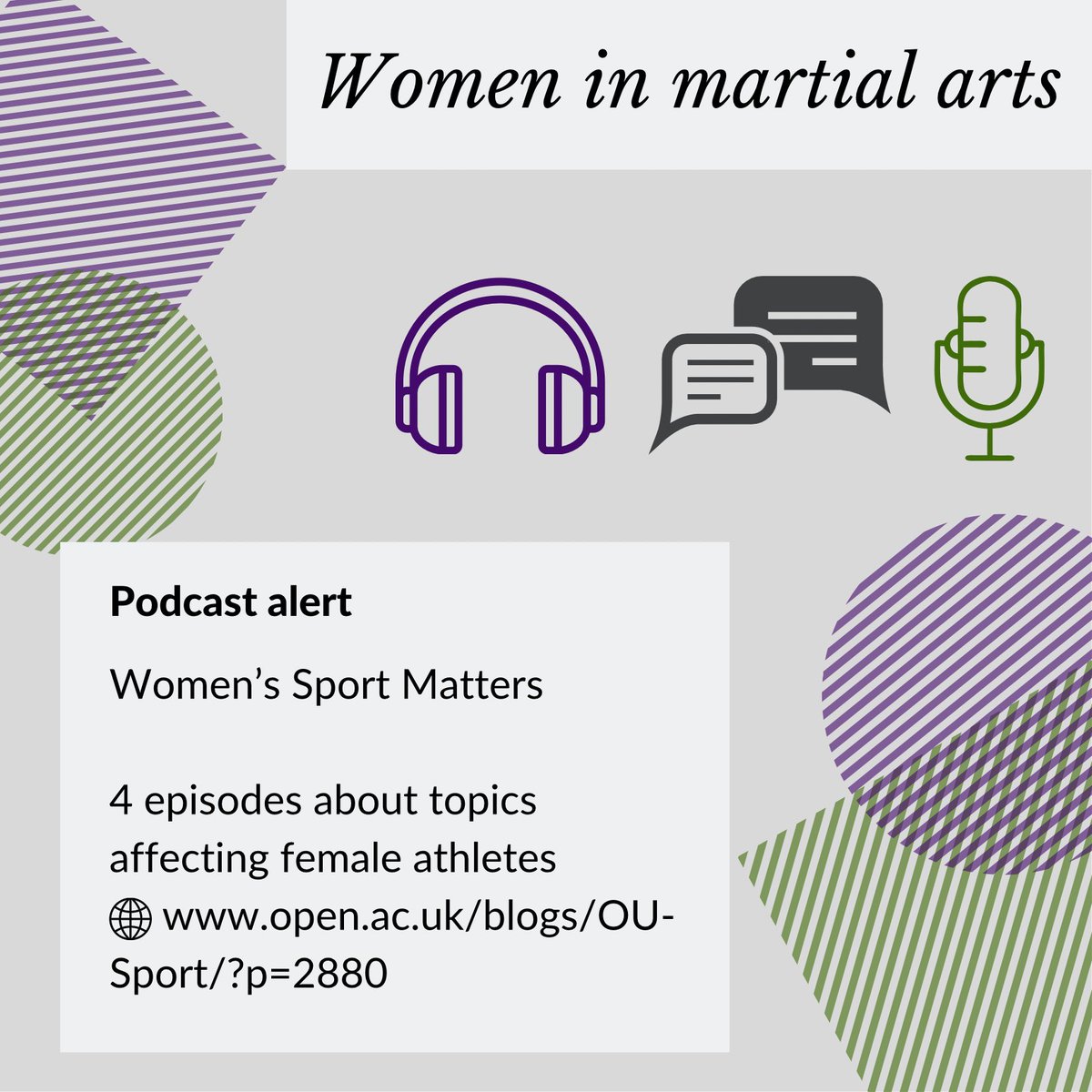maultkd's tweet photo. 🎧 Podcast alert — The Sports Desk had a four-episode series Women’s Sport Matter about topics affecting female athletes for International Women’s Day 2023 last month: https://t.co/NU2RR18KO6 

#womeninsport #womeninmartialarts #podcast https://t.co/Exw9LRzFEe