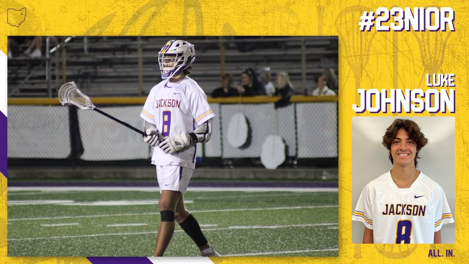 JacksonBearsLax's tweet photo. SENIOR SPOTLIGHT:
Luke Johnson #8

This fall, Luke plans on continuing his education at the Ohio State University where he will study business in the Fisher School of Business. Luke was a member of our Football team, works at Dad’s Car Wash and volunteers with Hands for Hope. https://t.co/f9Yw9bPzvQ