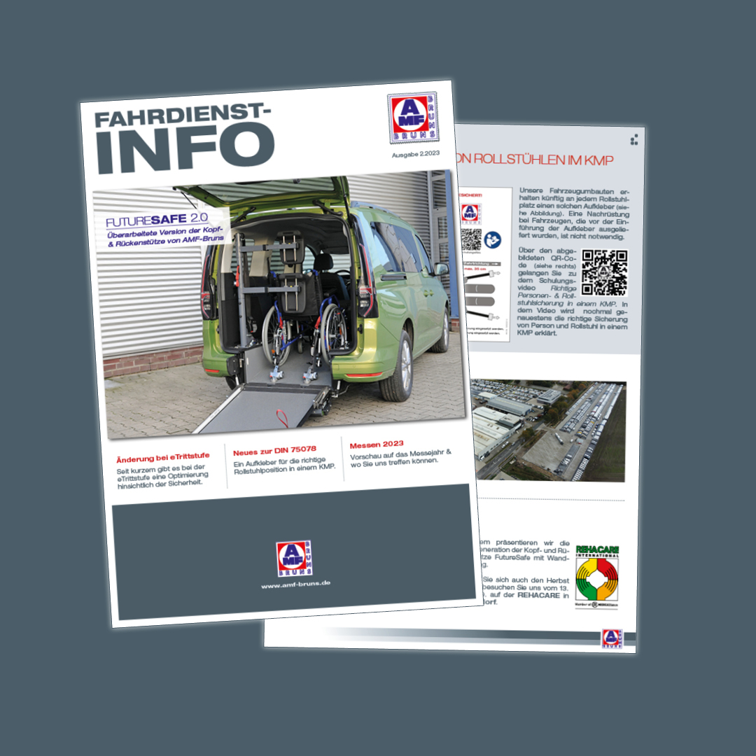 AMF_Bruns's tweet photo. Neue Ausgabe unserer Fahrdienst-Info 🗞️

Themen sind u. a. Vorstellung FutureSafe 2.0, Optimierung der eTrittstufe sowie eine Messevorschau.

Viel Spaß beim Lesen🙂

https://t.co/fkG375zYmu

#amfbruns #fahrzeugumbau #news #mobilität #behindertengerecht https://t.co/UJwEynkvNh