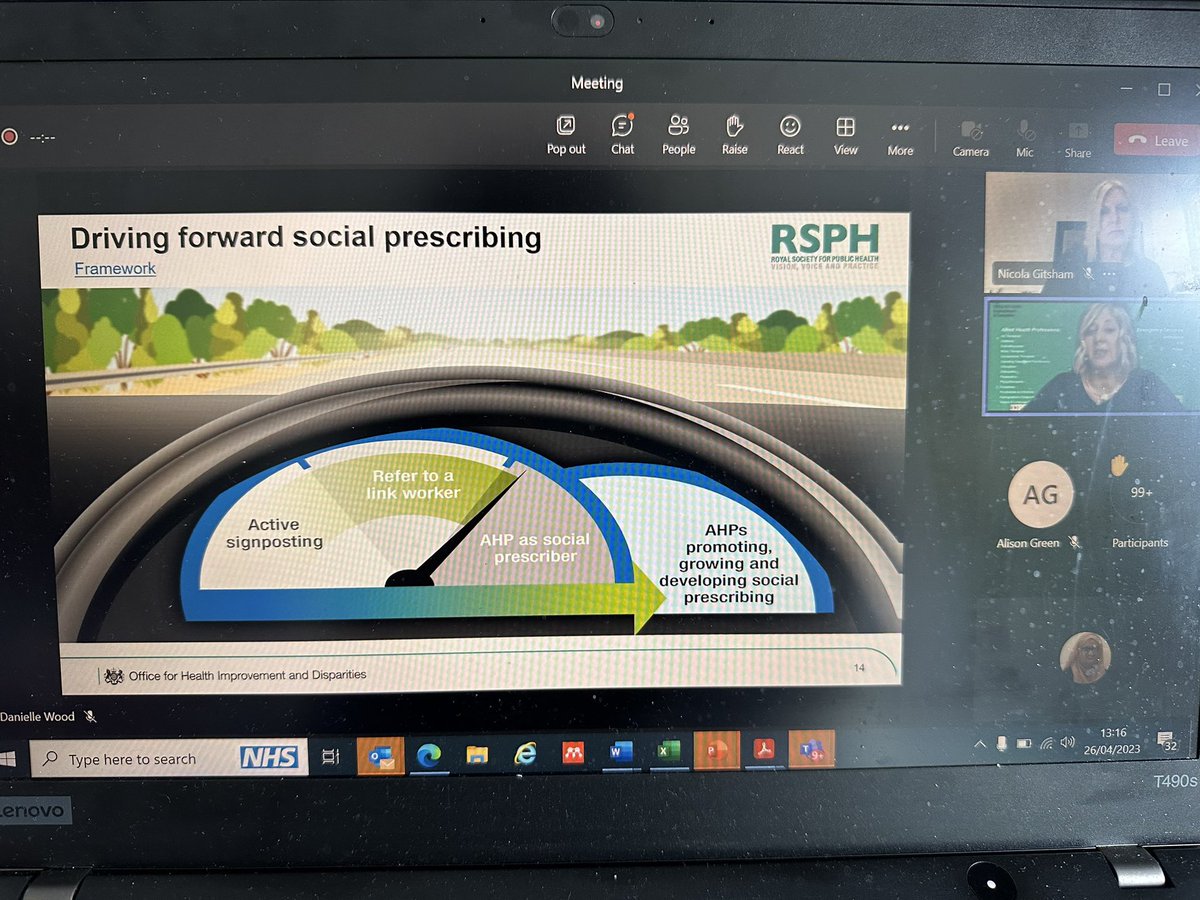 BOBAHPFaculty's tweet photo. #AHPs social prescribing unique & overlapping skill sets of #AHPs & #SPLW https://t.co/WH13bjNMyK
