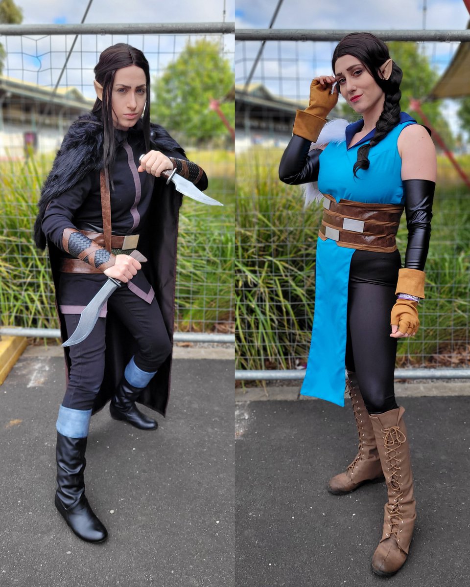 "Did you know that Vax and Vex are twin brother and sister?"
"I could tell from the bone structure and the contempt."
Finished our Vax and Vex cosplays in time for Supanova! Now to start Percy and Keyleth hehe 😅
<a href="/VoiceOfOBrien/">Liam O'Brien</a> <a href="/LauraBaileyVO/">Laura Bailey</a> 
#criticalrolecosplay #Criticalrole