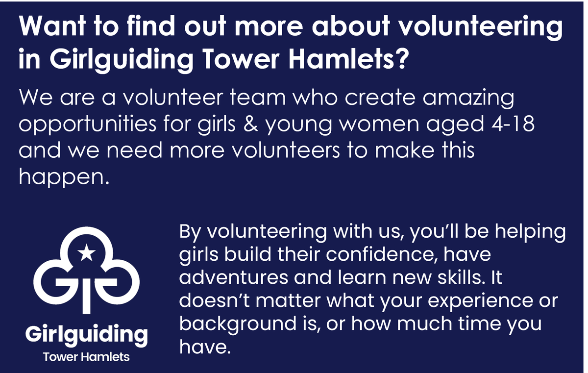 ggstepneygreen's tweet photo. We offer fun and opportunities for girls aged 4-18 and we need more #volunteers in #TowerHamlets to make this happen. There are lots of fun and different ways to #volunteer with us. Click the link to find out more. https://t.co/6DKyAdLvqA https://t.co/TBfvTXtmgr