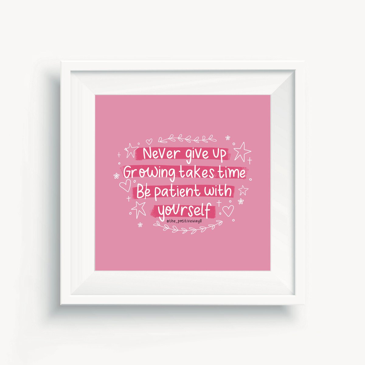New print available in my #etsy shop: Inspirational wall digital art motivational print square never give up positive quote #unframed #inspirationalsaying #motivationalprints #inspiration