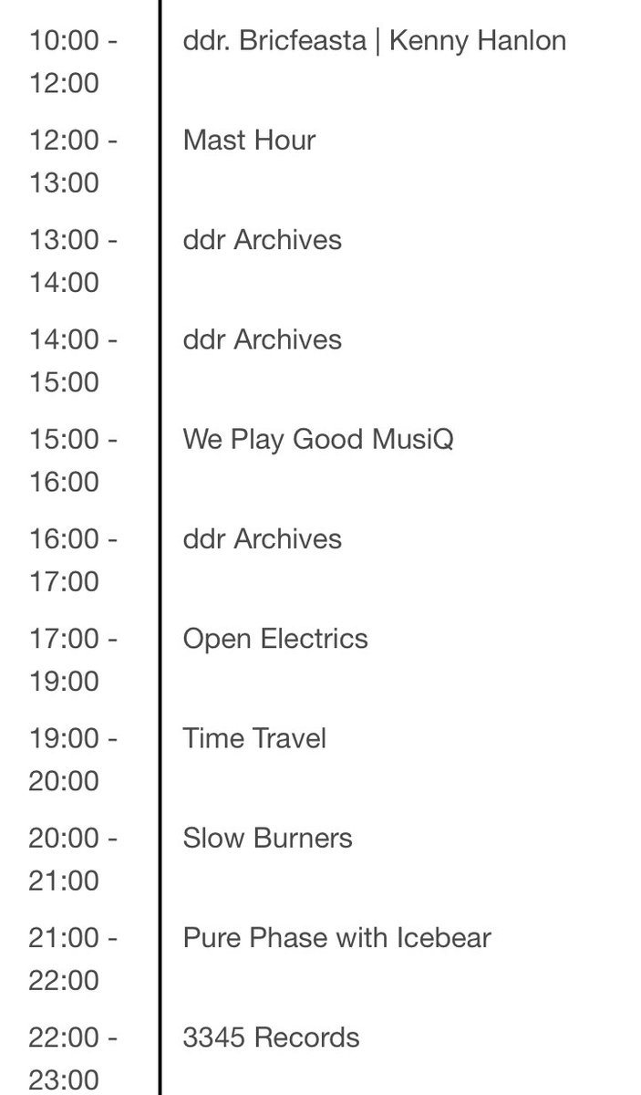 Busy Hump Day. 🐫
<a href="/Apartment_rec/">ApartmentRecords</a> kicking things off with shows from <a href="/tsara_abh/">🅘🅝🅒🅞🅝🅣🅡🅘 🅢🅞🅝🅞🅡🅘</a> <a href="/StephenRennicks/">Stephen Rennicks</a> and more today on DDR.

listen.dublindigitalradio.com/home