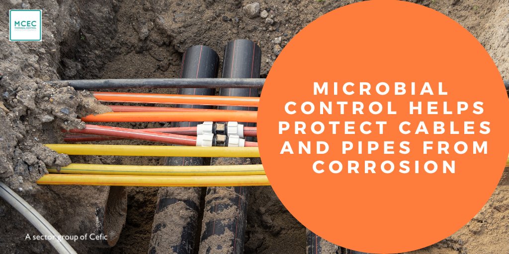 Underground pipes and cables play an important role in our infrastructure, transporting water, electricity and other resources from one place to another. See how #MicrobialControl helps #ProtectandPreserve them from corrosion: bit.ly/3wG091p 
 #Durability