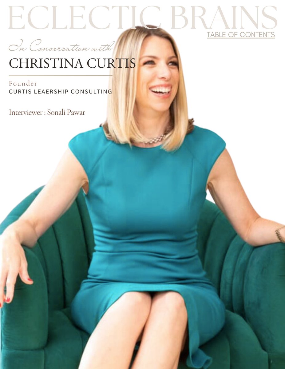 eclecticbrains's tweet photo. April Issue 14 2023 @ecleticbrains
Spotlight : Christina Curtis is the founder of Curtis Leadership Consulting based in Denver, Colorado, supporting a range of high-achieving clients from world-class entrepreneurs to executives from Fortune 500 companies and Olympic athletes. https://t.co/kGXhU68Vbo