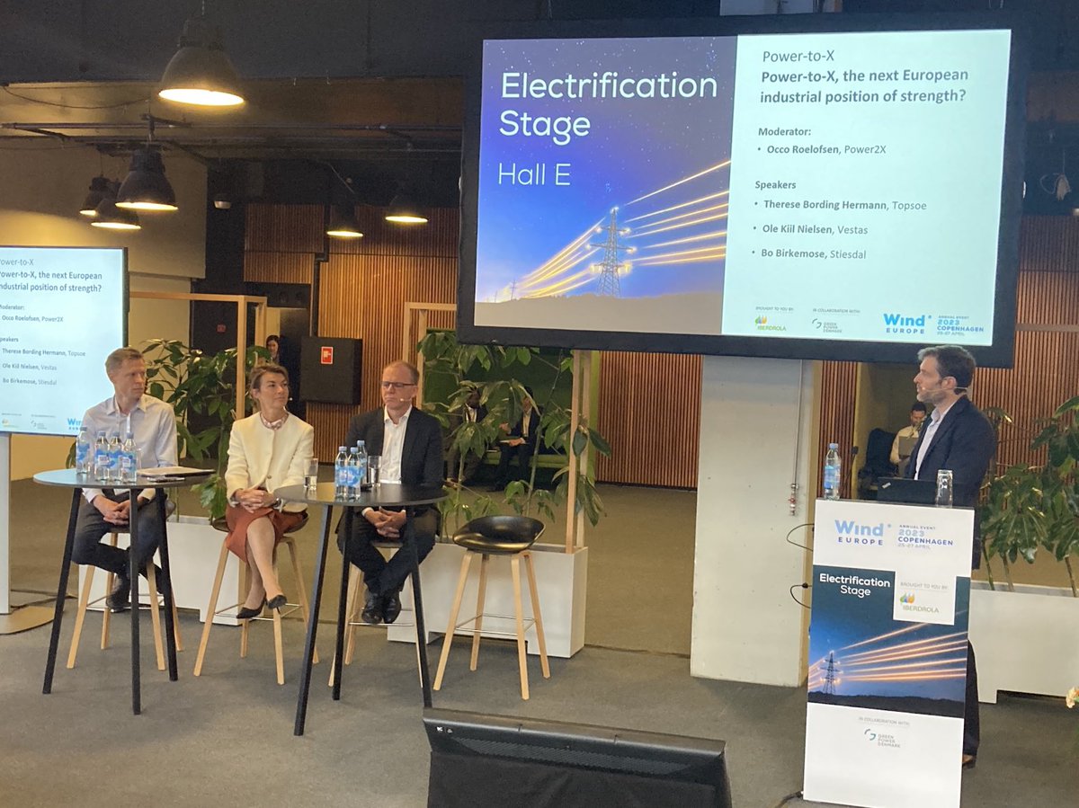 Power2X - Leading in Energy (@power2x) on Twitter photo Live at #WindEurope2023: Power2X participation in the panel discussion on industrial decarbonisation through power-to-x projects. With <a href="/topsoe_official/">Topsoe</a> <a href="/Vestas/">Vestas Wind Systems</a> <a href="/stiesdalgroup/">Stiesdal</a> <a href="/power2x/">Power2X - Leading in Energy</a> Live at #WindEurope2023: Power2X participation in the panel discussion on industrial decarbonisation through power-to-x projects. With <a href="/topsoe_official/">Topsoe</a> <a href="/Vestas/">Vestas Wind Systems</a> <a href="/stiesdalgroup/">Stiesdal</a> <a href="/power2x/">Power2X - Leading in Energy</a>