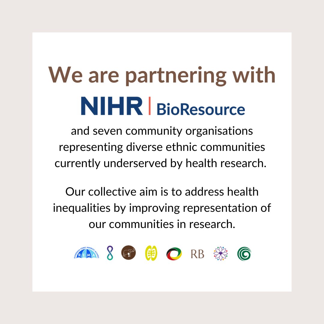 Our community is disproportionately impacted by health inequalities but under-represented in health research. This collaboration has community voices at its core, and we are all committed to working together for long-lasting change and #MakingResearchInclusive