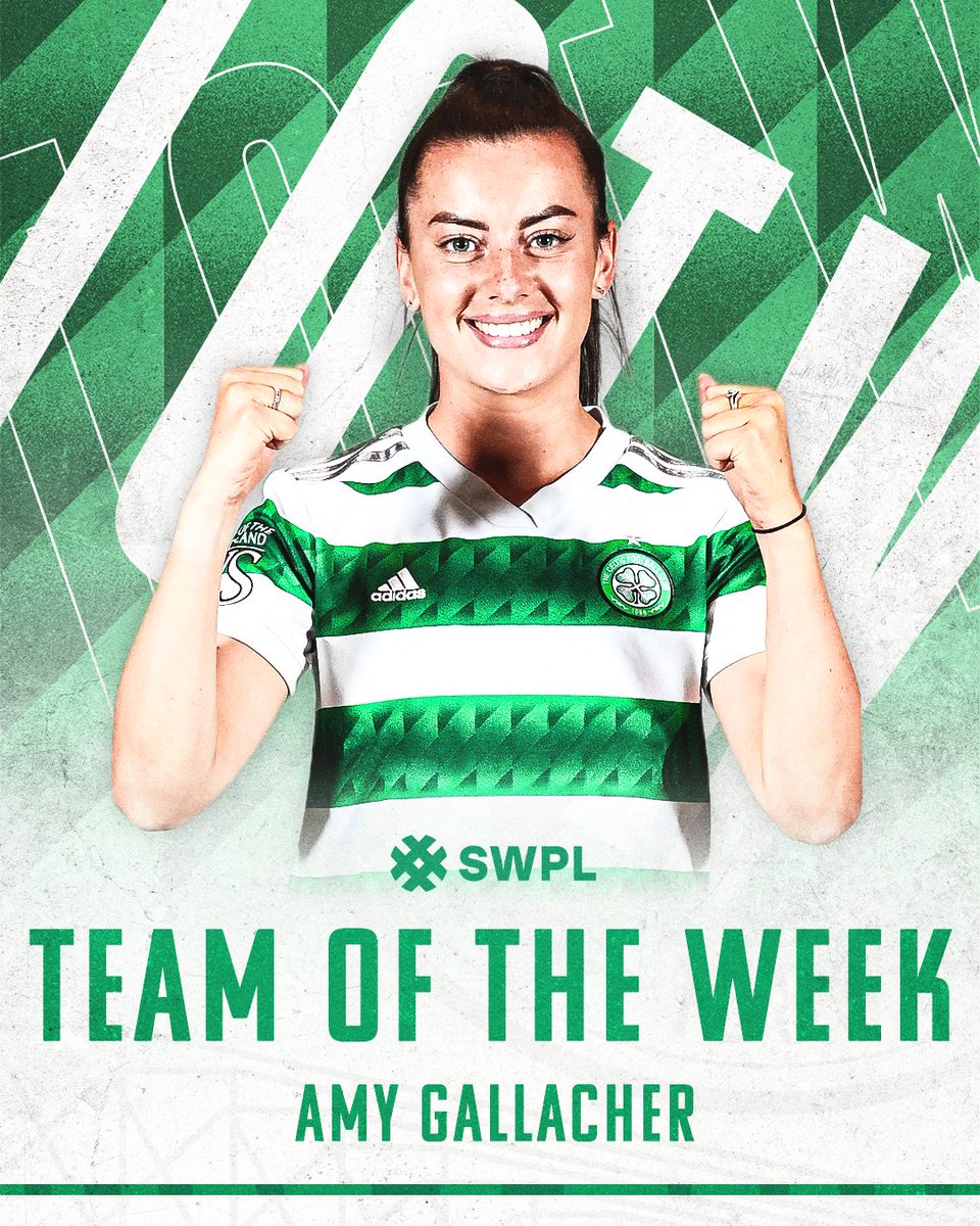 ⭐️ A place in the <a href="/SWPL/">Scottish Women's Premier League</a> #TOTW for <a href="/amygallacherr/">Amy Gallacher</a> 👏 

Well in Amy G! 🤩

#CelticFC 🍀 #COYGIG