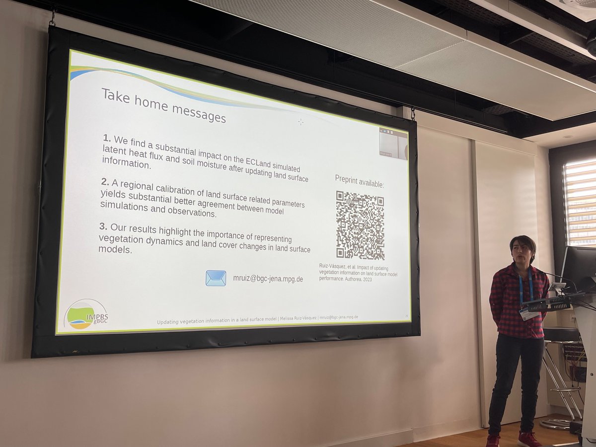 gpbalsamo's tweet photo. #EGU23 Melissa Ruiz-Vasquez @hydrOrth_lab gave an excellent talk on #ECland #modelling & #impact with focus on #vegetation🍀 role
👉https://t.co/cxAWujPwLV
Check her work in collaboration with @ECMWF in preprint
👉https://t.co/R5z9Q6MdRO
and published
👉 https://t.co/uC6gORPCMa https://t.co/aEyLSP8iVT