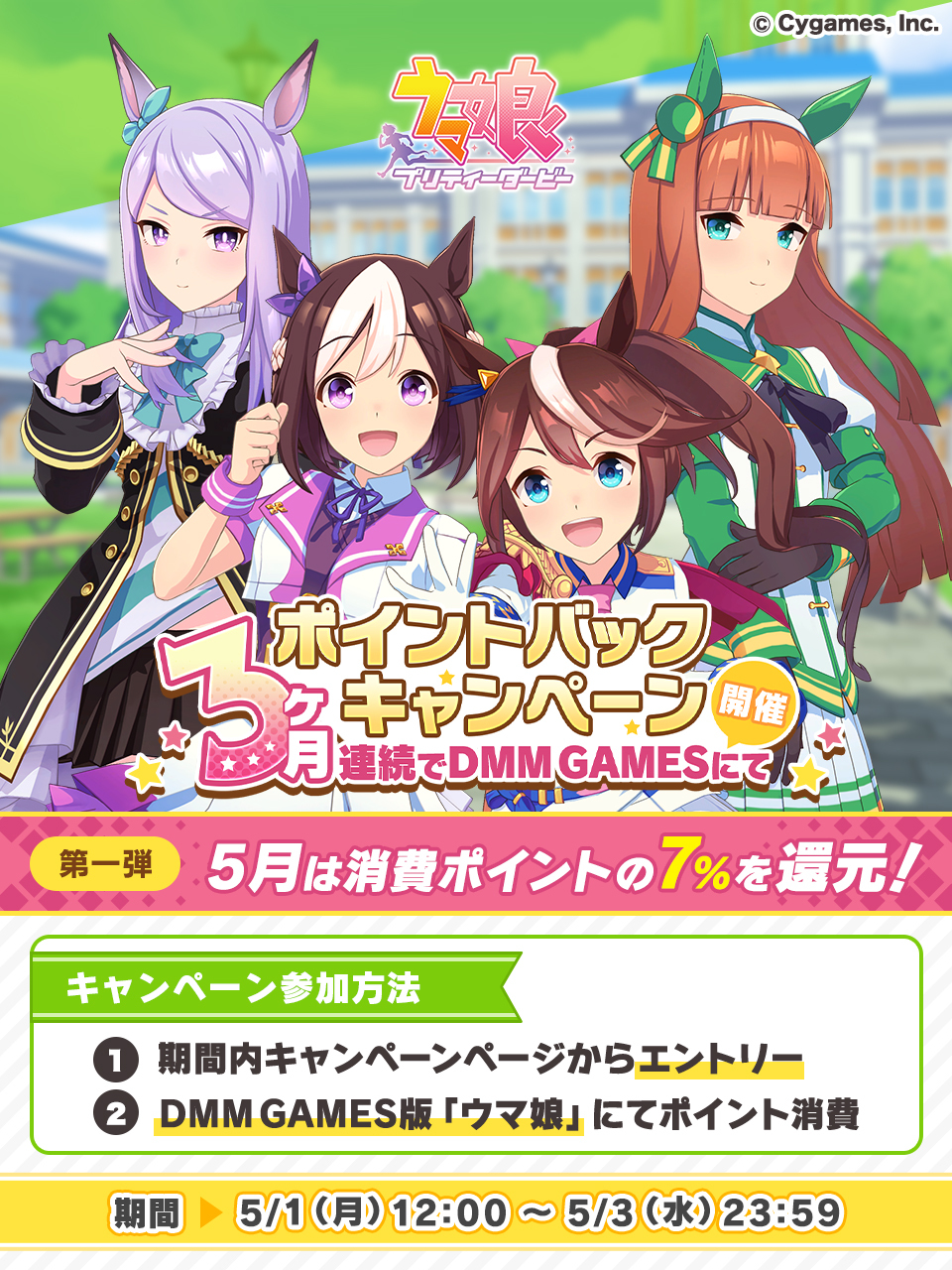 [日聞] DMMGAMESウマ娘キャンペーン