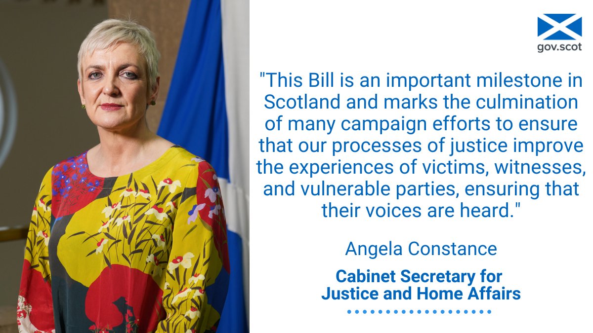 ScotGovJustice's tweet photo. New laws to put victims and witnesses at the heart of the justice system.
 
The Victims, Witnesses and Justice Reform Bill moves us closer to delivering person-centred, trauma-informed practice across our justice services.
 
See more ➡️ https://t.co/wRxsDXo1cd https://t.co/DL68qCiskb