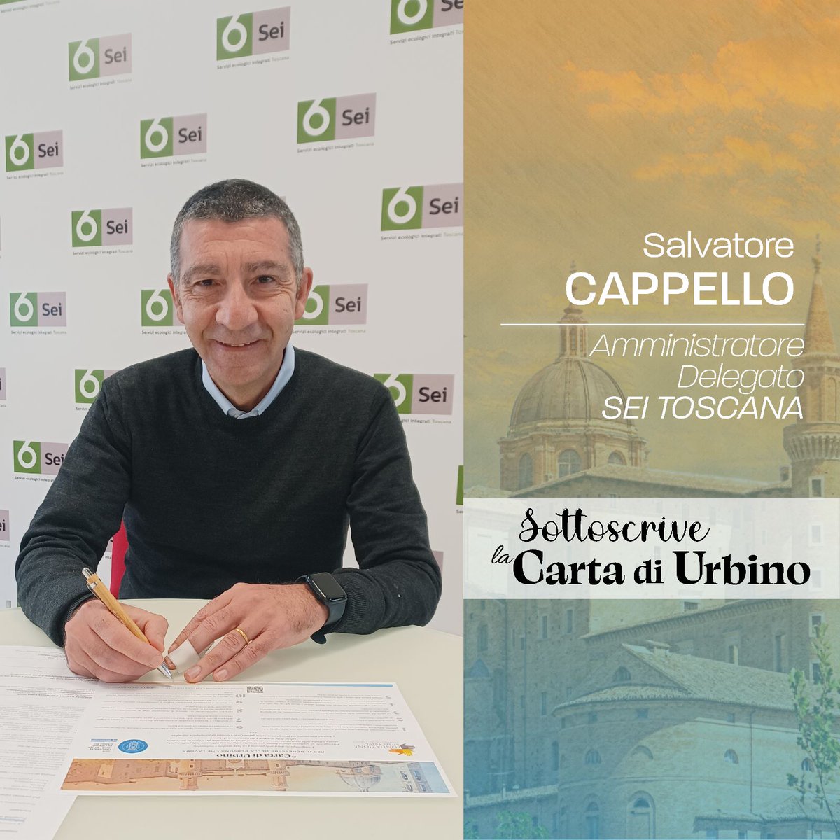 RubesTriva's tweet photo. ➡ #SalvatoreCappello, Amministratore delegato @seitoscana , ha sottoscritto la #CartadiUrbino per il #benessere della persona che #lavora.
🔸 Contribuisci a migliorare le condizioni di #lavoro, firma la #Carta di #Urbino ✍🏻
🔹 https://t.co/p2ZbbsVfHU
#FSSL2023 #CartadiUrbino https://t.co/VUQdOCguCR