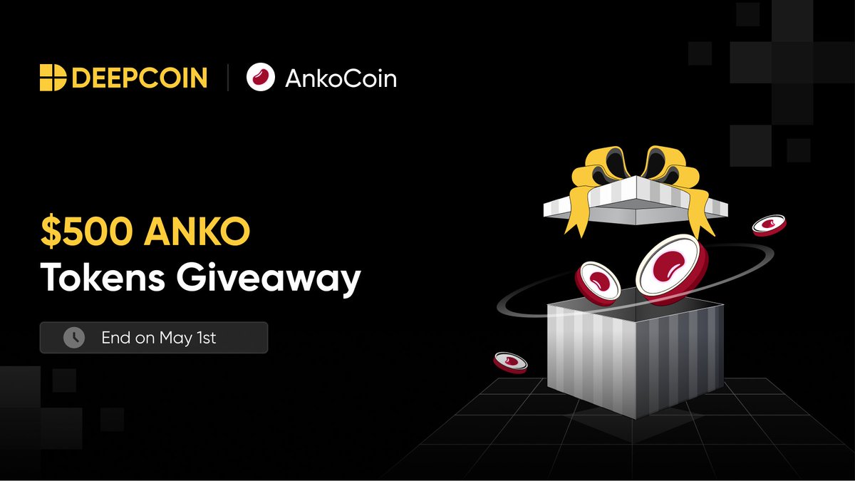 🎉To celebrate the $ANKO listing on our platform, an #airdrop is being held now!  

🏆 $500 $ANKO
⏲️End on May 1st  

Let's finish some simple tasks to join:
gleam.io/GxJe8/deepcoin…

#cryptocurrency #Arbitrum #listing