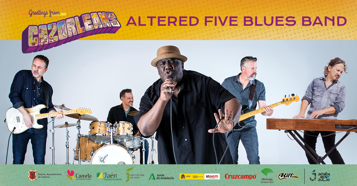 blues_cazorla's tweet photo. Os presentamos a Altered 5 Blues Band: Jeff Taylor, Jeff Schroedl, Mark Solveson, Steve Hueler y Alan Arber 🤘🏽.

Información y venta de entradas en https://t.co/tLa0alNIs1

#Altered5BluesBand #A5BB #BluesCazorla #Blues #Festival #Cazorla #Cazorleans https://t.co/HyKtEJrnzp
