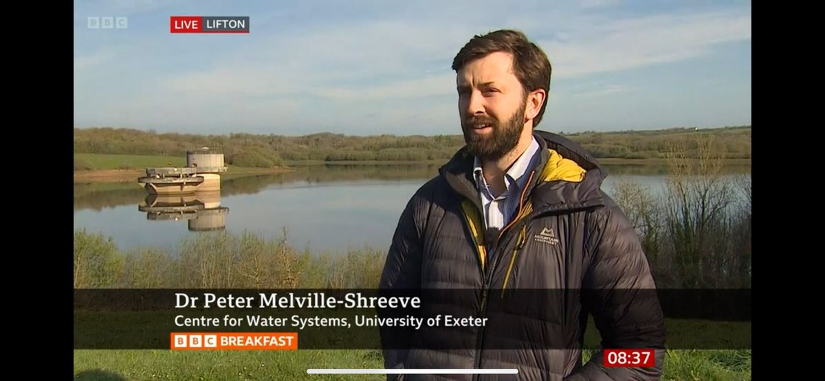 EngExeter's tweet photo. Our colleague Dr Peter Melville-Shreeve was featured this week on BBC Breakfast explaining the challenges of managing water resources in the UK under the effects of climate change
#ExeterEngineering https://t.co/77Y6FCmLiU