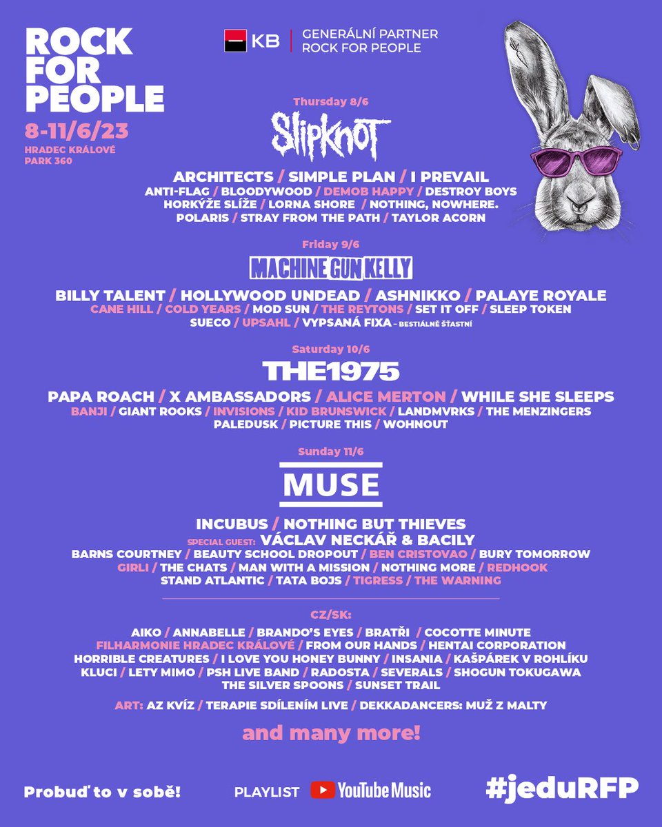 TIGRESSofficial's tweet photo. Czech Republic, we are back this June! What a line up!!! @rockforpeople https://t.co/7FTmoTGJyN