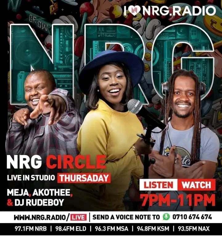 Omwamba 🇰🇪 on Twitter: "Have you looked at this NRG Radio line up? Si  Kamene Goro, si Shaffie Weru, si Ronoh, si Mejja Mejja okwonkwo, si  Akothee, Si KRG the Don, si