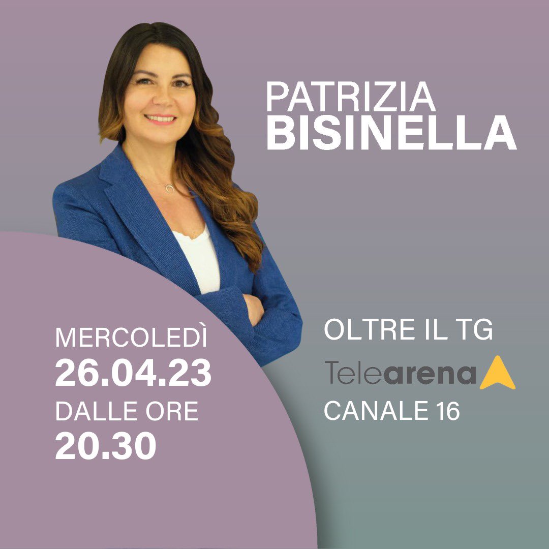PBisinella's tweet photo. Per chi volesse seguire, vi aspetto questa sera a #OltreilTg di @telearenatv dalle ore 20.30! https://t.co/5QhAjDlxzb