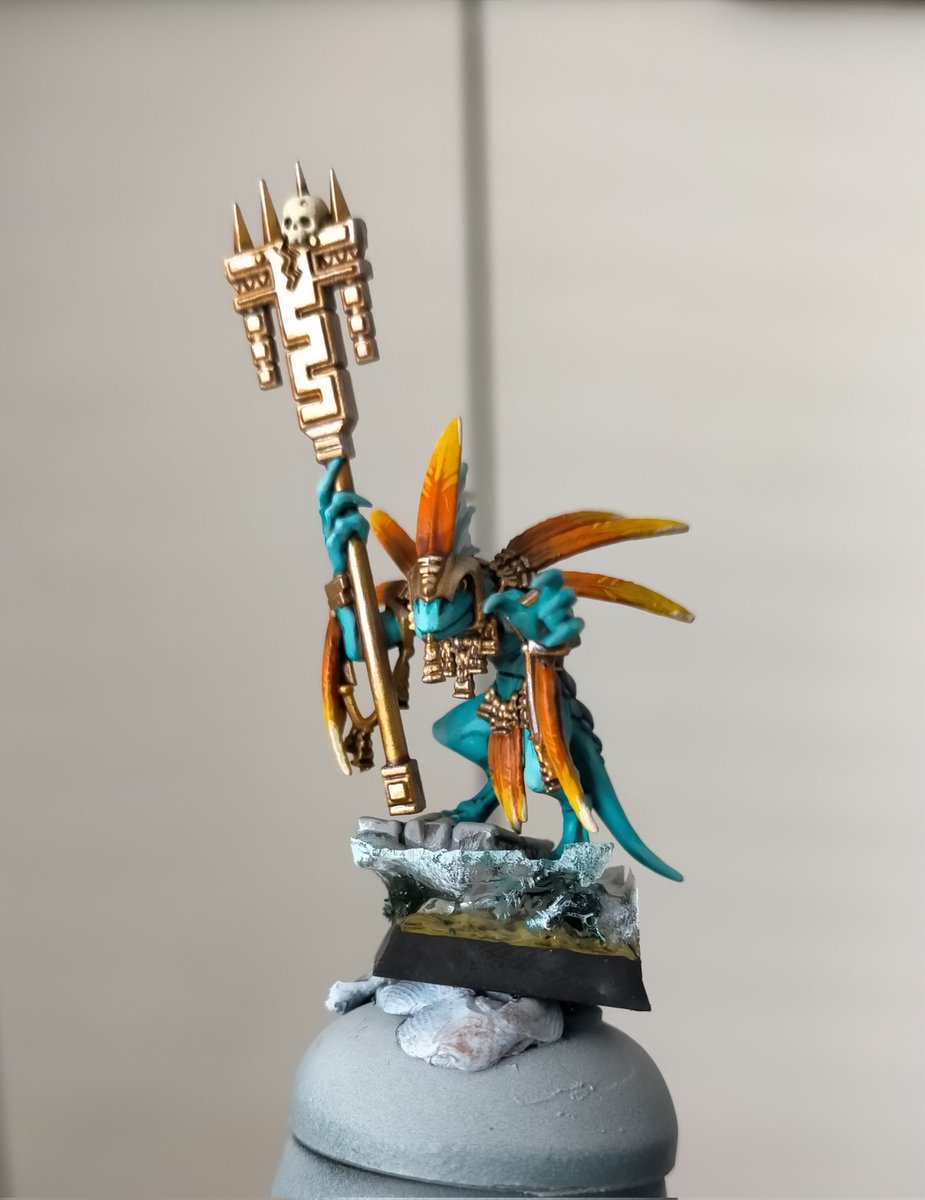 Vecgar's tweet photo. Un chamancito eslizón que he pintado en un par de tardes para que esté bien motivado para participar en el II Corona de Estalia que se celebra este fin de semana.
#retroescalada #retroescaladaabril
#WarhammerCommunity #warhammer #warhammerfantasy
#theoldworld
#seraphon #hl #mdnr https://t.co/i0OnwliPeE