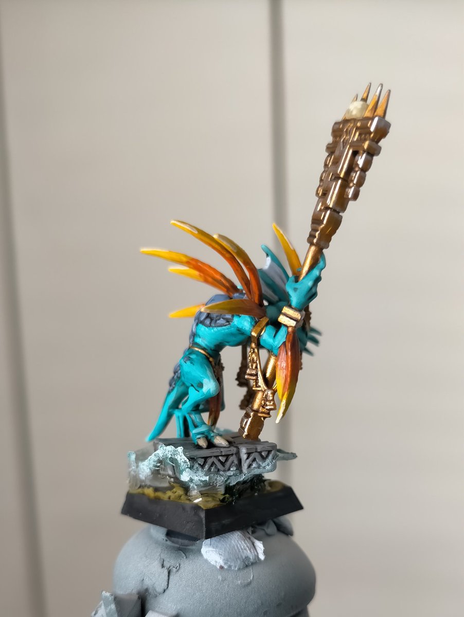 Vecgar's tweet photo. Un chamancito eslizón que he pintado en un par de tardes para que esté bien motivado para participar en el II Corona de Estalia que se celebra este fin de semana.
#retroescalada #retroescaladaabril
#WarhammerCommunity #warhammer #warhammerfantasy
#theoldworld
#seraphon #hl #mdnr https://t.co/i0OnwliPeE