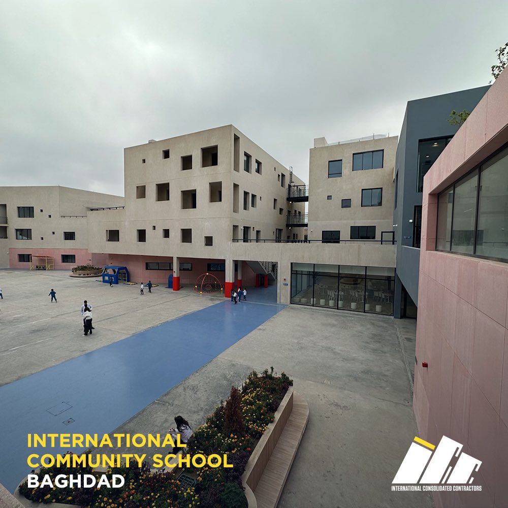 ICC_Contractors's tweet photo. School facilities require a very specific infrastructure to abide by special security standards and ensure its good functioning. 

ICC has worked extensively on the International Community School in Baghdad, Iraq to create a key and top of the line educational facility. https://t.co/7gnTyOhvoD