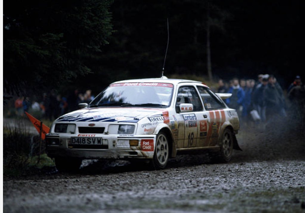 1987 Lombard RAC Rally

Car 18

Jimmy McRae and Ian Grindrod in their Ford Sierra RS Cosworth.

The crew had a brilliant rally finishing 3rd overall 6mins 39secs behind Kankkunen and Piironen in their Delta 4WD.

📸 Bob Thomas

<a href="/FordRSOC/">Ford RS Owners Club</a> <a href="/OfficialWRC/">FIA World Rally Championship</a> <a href="/FordSierraClub/">FSOC</a>