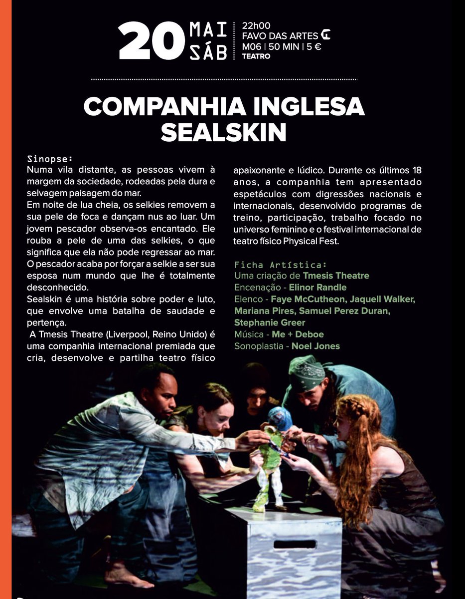The next stage of our #SealSkin process will be a residency at at Favo das Artes in Portugal! We are very excited to work with local communities & share the next stage of our work on this exciting new show to Portuguese audiences! @ace_thenorth @cultureliverpool @marianapiresact