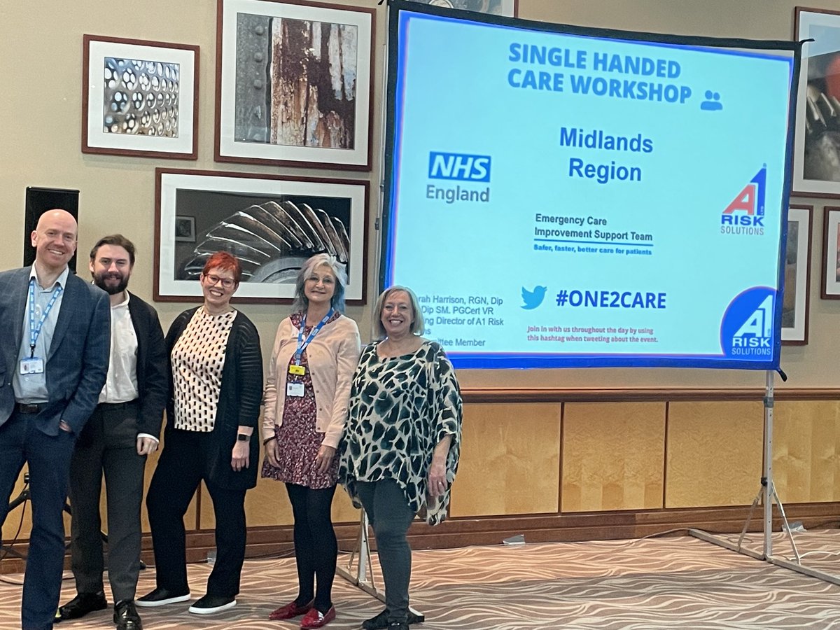 Midlands Single handed care workshop #one2care ⁦<a href="/a1risksolutions/">Deborah Harrison</a>⁩ ⁦<a href="/ECISTNetwork/">Elective & Emergency Care Improvement Support Team</a>⁩ ⁦<a href="/jorichardson26/">Jo Richardson</a>⁩ ⁦@GBigNHS⁩