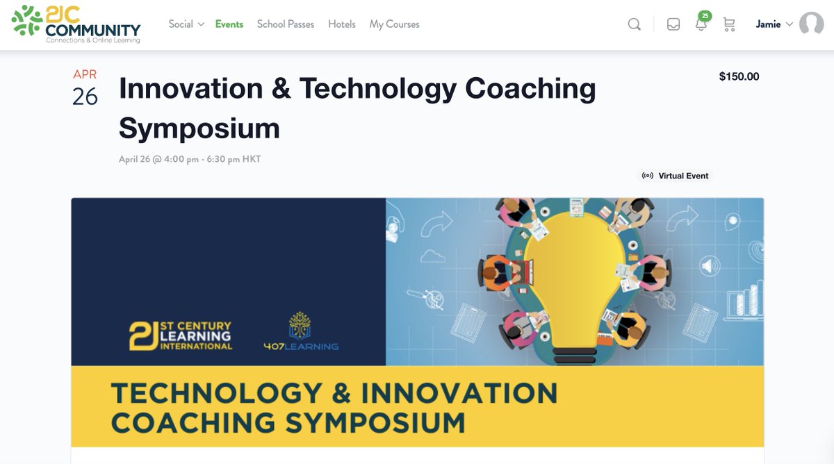 jamie_stark's tweet photo. Happy to be joining today's #TechnologyCoach and #Innovation Symposium led by @21cli, @4_zero_7, & @ewanmcintosh Inspiring to listen to so many awesome presenters that I admire, follow and frequently connect with! #EdFutureDigital #edtech #isedcoach #educoach #coaching https://t.co/cIHNJ1FrRD