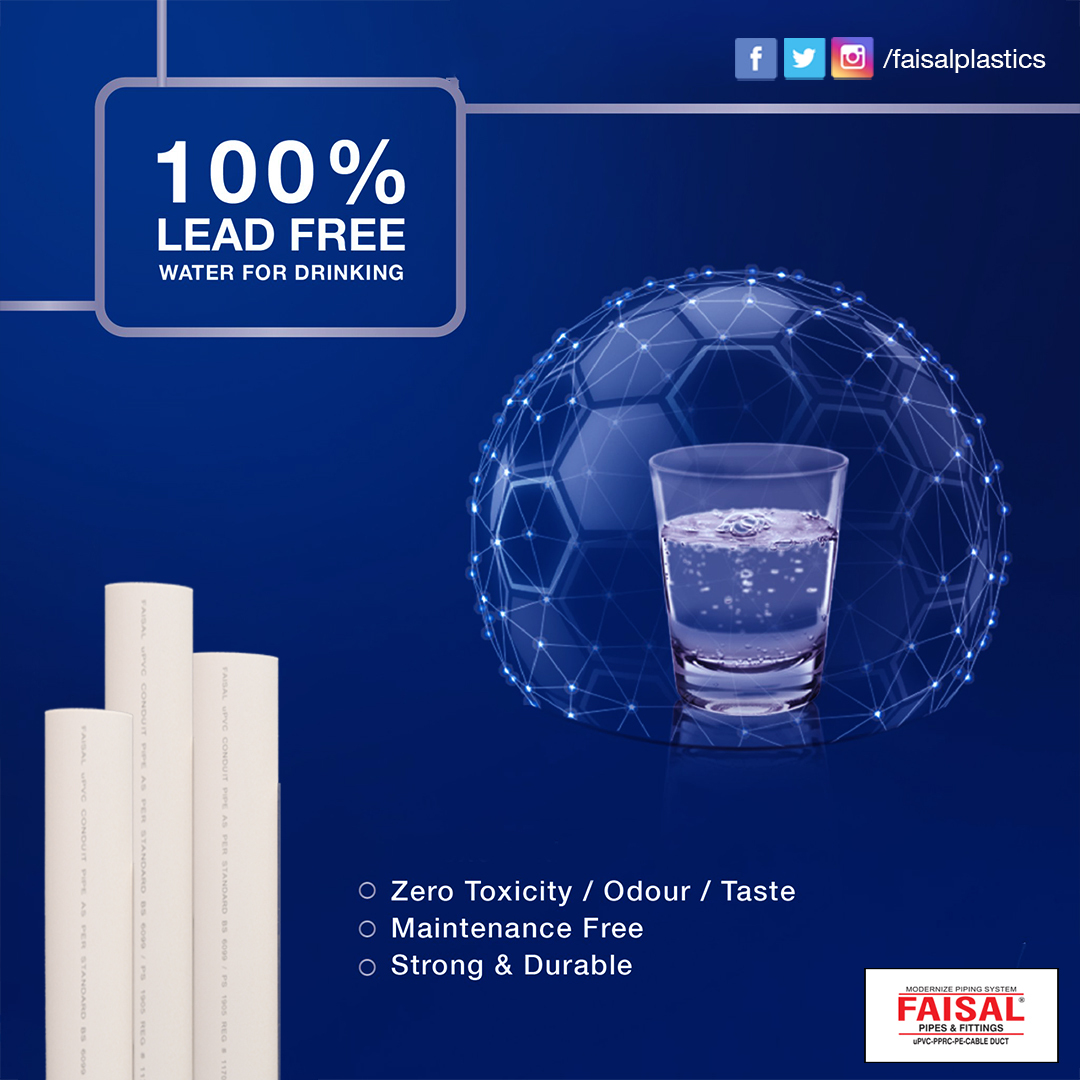 FaisalPlastics's tweet image. Did you know that lead can leach into your water from old pipes? Protect your health and your family's health with Faisal UPVC pipes - the perfect solution for safe, clean drinking water.
#Pipes #sanitryfittings #watertank #Faisalplastics #upvc #PipesAndFittings #LeadFreeWater