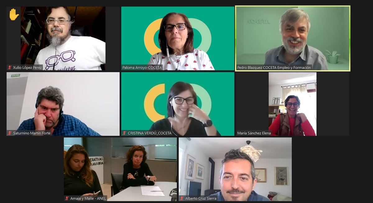 Coopsdetrabajo's tweet photo. Más #Click&Coop, un proyecto de #Intercooperación. Ayer, en webinar, reflexionamos con #CooperativasDeTrabajo del sector de la educación no formal, ocio y tiempo libre: #Algaba (Andalucía); Heliconia (Madrid) y Aventeira (Galicia). #SomosCooperativas #SomosComunidad #SomosCOCETA https://t.co/WptGBcvCtP