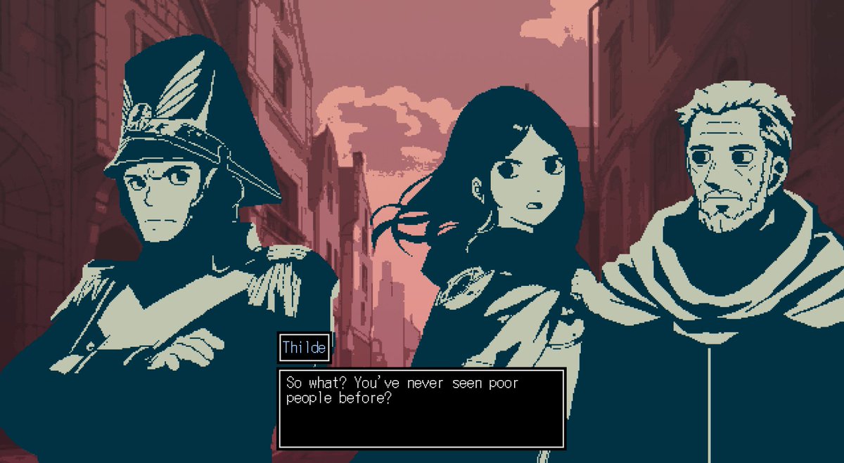 Thilde has a talent for letting her hot temper get the best of her... which makes it all too easy to ruffle a few feathers when dealing with the Azure Guard!
(WIP)
#gamedev #indiegame #pixelart #ドット絵