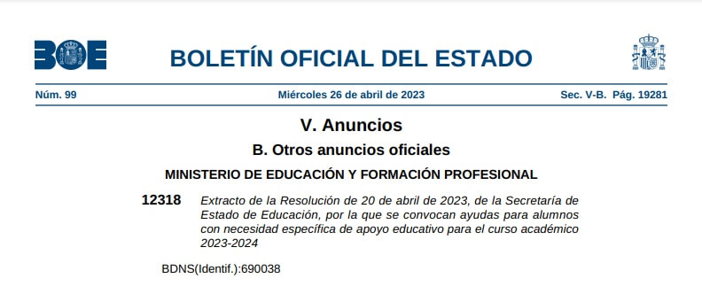 🚨 Publicada en el #BOE la convocatoria de #becas y ayudas para alumnos con Necesidad Específica de Apoyo Educativo #NEAE del curso 2023-2024
✅ Ayudas directas para alumnos con #TDAH
📅 Plazo de solicitud abierto el 8 de mayo
+ Info:👇
campamentos.info/noticias/becas…